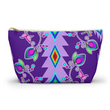 Purple Floral Accessory Bag
