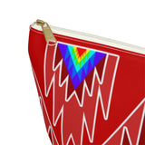 Red Geo Accessory Bag