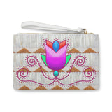 Floral and Dentalium Clutch Bag