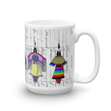 Dancing Ladies Ledger Art Mugs
