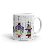 Dancing Ladies Ledger Art Mugs