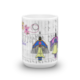 Dancing Ladies Ledger Art Mugs