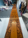 Leather belt-Engraved and dyed