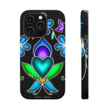 Floral Heart Magnetic Tough Case - Vibrant Design for Protection & Style