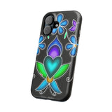 Floral Heart Magnetic Tough Case - Vibrant Design for Protection & Style