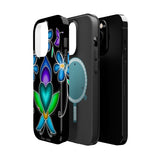 Floral Heart Magnetic Tough Case - Vibrant Design for Protection & Style