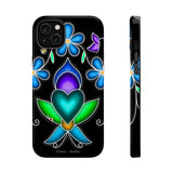 Floral Heart Magnetic Tough Case - Vibrant Design for Protection & Style