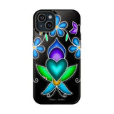 Floral Heart Magnetic Tough Case - Vibrant Design for Protection & Style