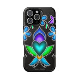 Floral Heart Magnetic Tough Case - Vibrant Design for Protection & Style