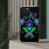 Floral Heart Magnetic Tough Case - Vibrant Design for Protection & Style