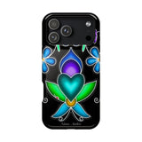 Floral Heart Magnetic Tough Case - Vibrant Design for Protection & Style
