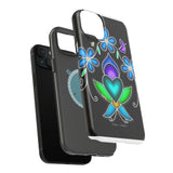 Floral Heart Magnetic Tough Case - Vibrant Design for Protection & Style