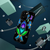 Floral Heart Magnetic Tough Case - Vibrant Design for Protection & Style