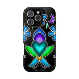 Floral Heart Magnetic Tough Case - Vibrant Design for Protection & Style