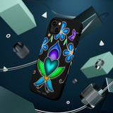 Floral Heart Magnetic Tough Case - Vibrant Design for Protection & Style