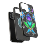 Floral Heart Magnetic Tough Case - Vibrant Design for Protection & Style