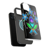 Floral Heart Magnetic Tough Case - Vibrant Design for Protection & Style