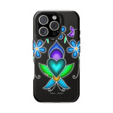 Floral Heart Magnetic Tough Case - Vibrant Design for Protection & Style