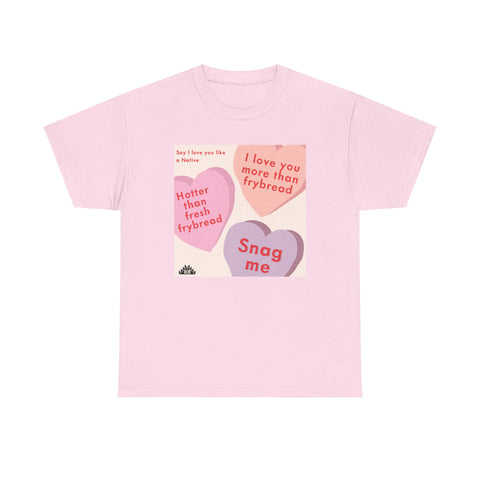 Valentine's Day Unisex Heavy Cotton Tee - 'Snag Me' Design