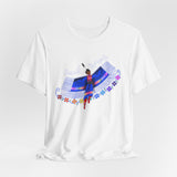 Native Dance Graphic Tee — Colorful Traditional Dress & Floral Border T-Shirt