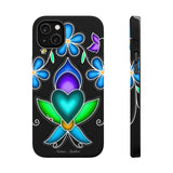 Floral Heart Magnetic Tough Case - Vibrant Design for Protection & Style