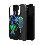 Floral Heart Magnetic Tough Case - Vibrant Design for Protection & Style