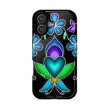 Floral Heart Magnetic Tough Case - Vibrant Design for Protection & Style