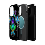 Floral Heart Magnetic Tough Case - Vibrant Design for Protection & Style