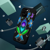 Floral Heart Magnetic Tough Case - Vibrant Design for Protection & Style