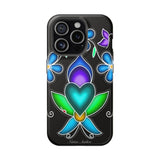Floral Heart Magnetic Tough Case - Vibrant Design for Protection & Style