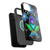 Floral Heart Magnetic Tough Case - Vibrant Design for Protection & Style