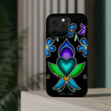 Floral Heart Magnetic Tough Case - Vibrant Design for Protection & Style