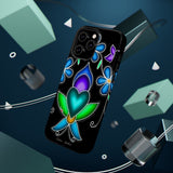 Floral Heart Magnetic Tough Case - Vibrant Design for Protection & Style