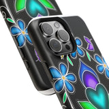 Floral Heart Magnetic Tough Case - Vibrant Design for Protection & Style