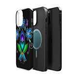 Floral Heart Magnetic Tough Case - Vibrant Design for Protection & Style