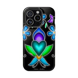 Floral Heart Magnetic Tough Case - Vibrant Design for Protection & Style