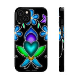 Floral Heart Magnetic Tough Case - Vibrant Design for Protection & Style