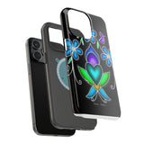 Floral Heart Magnetic Tough Case - Vibrant Design for Protection & Style