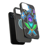 Floral Heart Magnetic Tough Case - Vibrant Design for Protection & Style