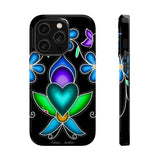 Floral Heart Magnetic Tough Case - Vibrant Design for Protection & Style