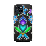Floral Heart Magnetic Tough Case - Vibrant Design for Protection & Style