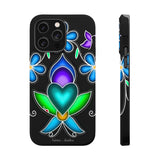 Floral Heart Magnetic Tough Case - Vibrant Design for Protection & Style