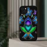 Floral Heart Magnetic Tough Case - Vibrant Design for Protection & Style
