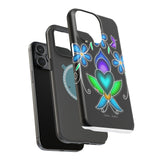 Floral Heart Magnetic Tough Case - Vibrant Design for Protection & Style