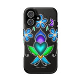 Floral Heart Magnetic Tough Case - Vibrant Design for Protection & Style