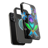 Floral Heart Magnetic Tough Case - Vibrant Design for Protection & Style