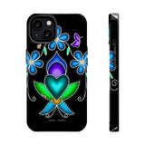 Floral Heart Magnetic Tough Case - Vibrant Design for Protection & Style