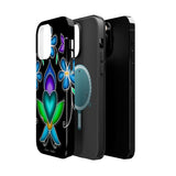 Floral Heart Magnetic Tough Case - Vibrant Design for Protection & Style