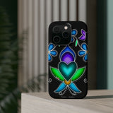 Floral Heart Magnetic Tough Case - Vibrant Design for Protection & Style