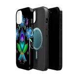 Floral Heart Magnetic Tough Case - Vibrant Design for Protection & Style